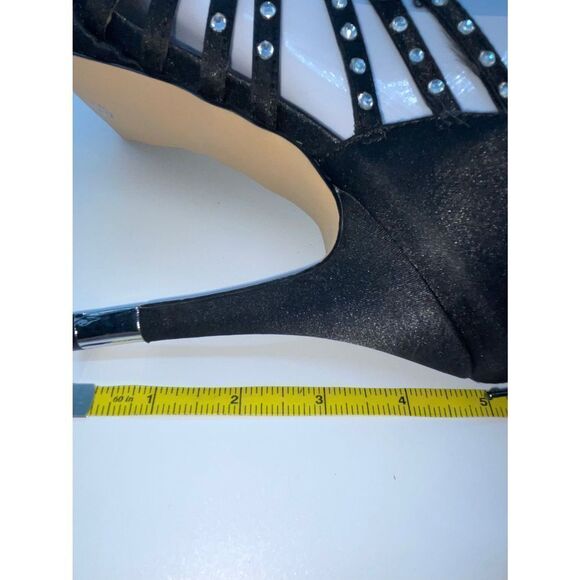 Worthington Silver Tipped Heel Rhinestone Strappy Sandals - Picture 9 of 14